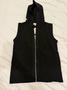 NWT Elan Black Hooded Zip-Up Vest